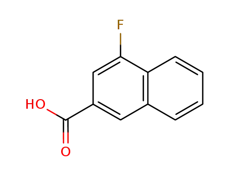Molecular Structure of 13772-61-7 (2-Naphthalenecarboxylic acid, 4-fluoro-)