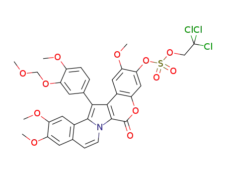 2,2,2-trichloroethyl 2,11,12-trimethoxy-14-[4-methoxy-3-(methoxymethoxy)phenyl]-6-oxo-6H-[1]benzopyrano[4',3':4,5]pyrrolo[2,1-a]isoquinolin-3-yl sulfate