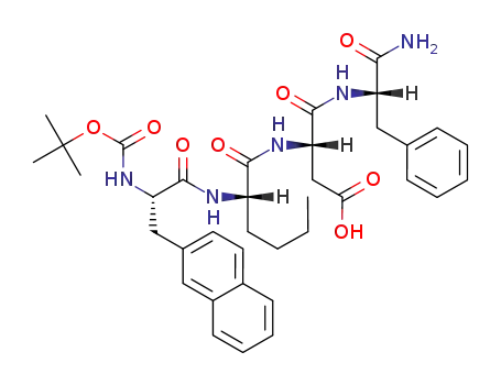 (S)-3-[(S)-2-((S)-2-tert-Butoxycarbonylamino-3-naphthalen-2-yl-propionylamino)-hexanoylamino]-N-((S)-1-carbamoyl-2-phenyl-ethyl)-succinamic acid