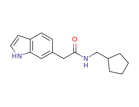 Molecular Structure of 119160-62-2 (N-cyclopentylmethylindole-6-acetamide)