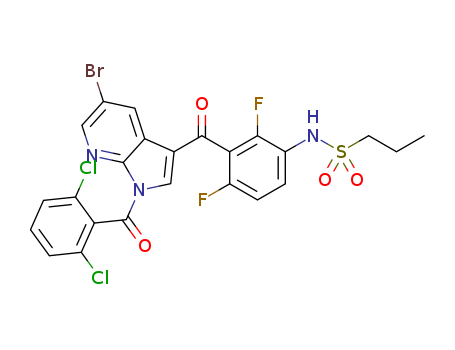 1-Propanesulfonamide, N-[3-[[5-bromo-1-(2,6-dichlorobenzoyl)-1H-pyrrolo[2,3-b]pyridin-3-yl]carbonyl]-2,4-difluorophenyl]-(1262985-24-9)