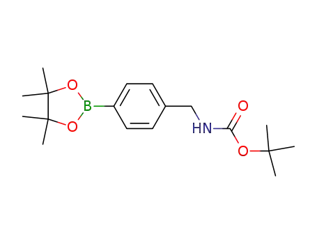 Molecular Structure of 330794-35-9 (4-((N-BOC-AMINO)METHYL)PHENYLBORONIC ACID PINACOL ESTER)