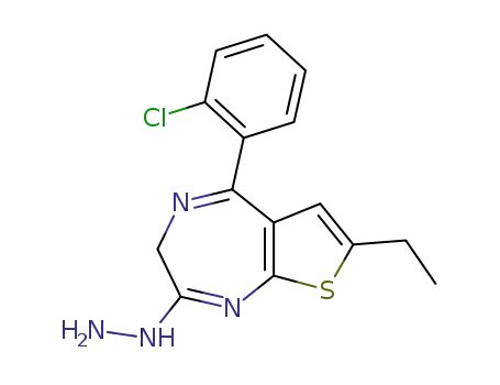 2-hydrazino-5-o-chlorophenyl-7-ethyl-3H-thieno[2,3-e][1,4]diazepine