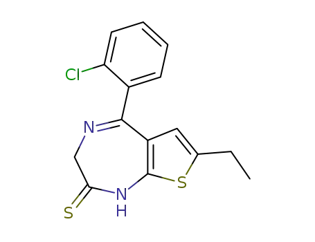 5-(O-CHLOROPHENYL)-7-ETHYL-1,2-DIHYDRO-3H-THIENO[2,3-E][1,4]DIAZEPINE-2-THIONE