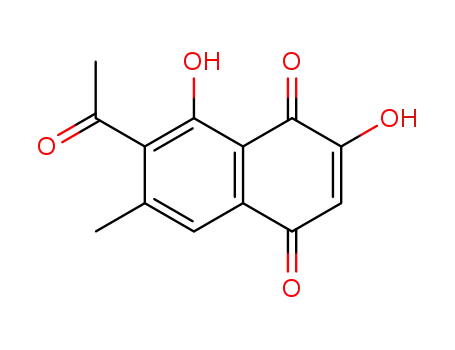 1,4-Naphthalenedione, 7-acetyl-2,8-dihydroxy-6-methyl-