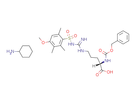 Molecular Structure of 80745-09-1 (Z-ARG(MTR)-OH CHA)