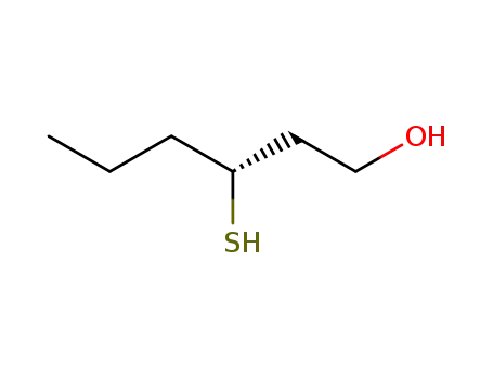 Molecular Structure of 90180-88-4 (1-Hexanol, 3-mercapto-, (R)-)