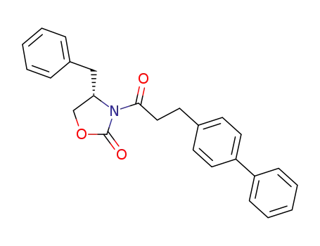 Molecular Structure of 313467-78-6 (2-Oxazolidinone,
3-(3-[1,1'-biphenyl]-4-yl-1-oxopropyl)-4-(phenylmethyl)-, (4S)-)