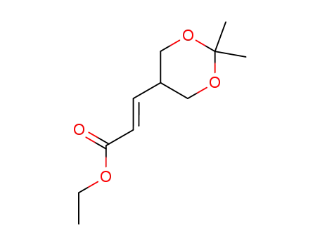 Molecular Structure of 141081-71-2 (2-Propenoic acid, 3-(2,2-dimethyl-1,3-dioxan-5-yl)-, ethyl ester)
