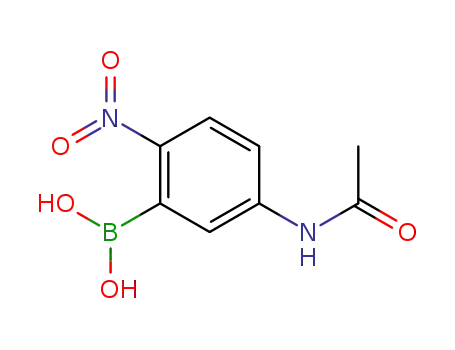 Molecular Structure of 78887-36-2 ((5-ACETAMIDO-2-NITRO)BENZENEBORONIC ACID)
