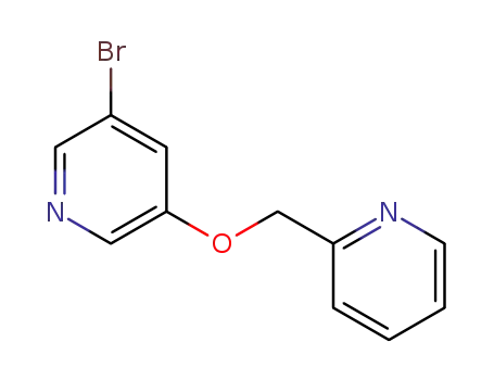 Molecular Structure of 1334294-08-4 (3-bromo-5-(2-pyridinylmethoxy)Pyridine)