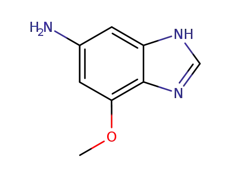 Molecular Structure of 101257-94-7 (1H-Benzimidazol-5-amine,7-methoxy-(9CI))