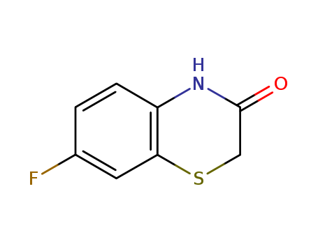 Molecular Structure of 100638-20-8 (2H-1,4-Benzothiazin-3(4H)-one, 7-fluoro-)