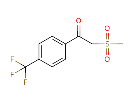 Molecular Structure of 386715-52-2 (2-(METHYLSULFONYL)-1-[4-(TRIFLUOROMETHYL)PHENYL]ETHANONE)