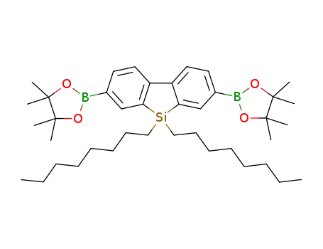 Molecular Structure of 958293-23-7 (9,9-Dioctyl-2,7-bis(4,4,5,5-tetramethyl-1,3,2-dioxaborolan-2-yl)-9H-9-silafluorene)