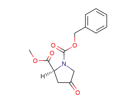 Molecular Structure of 16217-15-5 (（s）-L-benzyl 2-methyl 4-oxopyrrolidine-1，2-dicarboxyl)