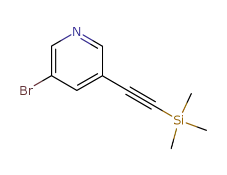 Molecular Structure of 639011-64-6 (3-BROMO-5-(2-TRIMETHYLSILYL)ETHYNYL)PYRIDINE)