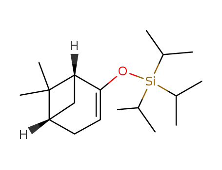 Molecular Structure of 477199-33-0 (Silane,
[[(1R,5S)-6,6-dimethylbicyclo[3.1.1]hept-2-en-2-yl]oxy]tris(1-methylethyl)
-)