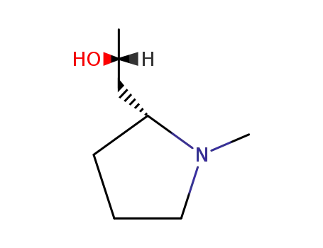 Molecular Structure of 496-47-9 ((2R)-1-[(2R)-1-methylpyrrolidin-2-yl]propan-2-ol)