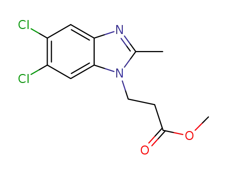 Molecular Structure of 1449030-60-7 (methyl 3-(5,6-dichloro-2-methyl-1H-benzimidazol-1-yl)propanoate)