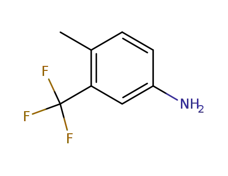 Molecular Structure of 65934-74-9 (4-Methyl-3-(trifluoromethyl)aniline)