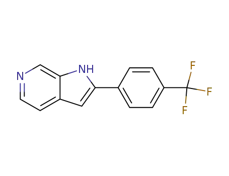 Molecular Structure of 627511-04-0 (2-(4-TRIFLUOROMETHYLPHENYL)-1H-PYRROLO[2,3-C]PYRIDINE)