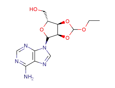 Molecular Structure of 116183-87-0 (Adenosine, 2',3'-O-(ethoxymethylene)-, (R)-)