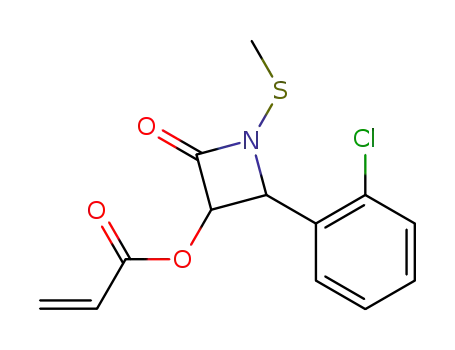 Molecular Structure of 847201-62-1 (2-Propenoic acid, 2-(2-chlorophenyl)-1-(methylthio)-4-oxo-3-azetidinyl
ester)
