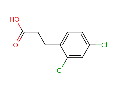 Molecular Structure of 55144-92-8 (3-(2,4-DICHLOROPHENYL)PROPIONIC ACID)