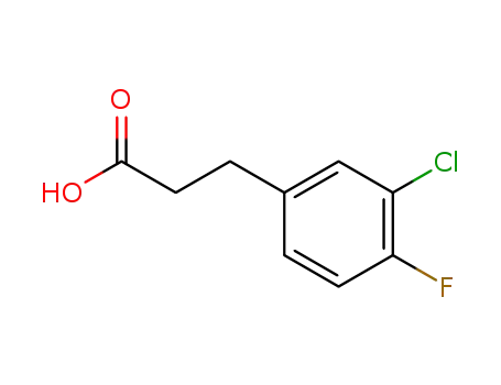 Molecular Structure of 881190-93-8 (3-(3-CHLORO-4-FLUOROPHENYL)PROPIONIC ACID)