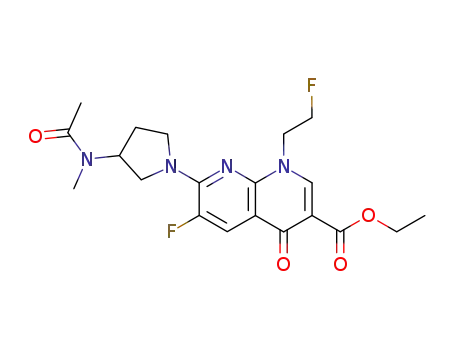 ethyl 7-[3-(N-acetyl-N-methylamino)-1-pyrrolidinyl]-6-fluoro-1-(2-fluoroethyl)-1,4-dihydro-4-oxo-1,8-naphthyridine-3-carboxylate