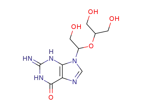 6H-Purin-6-one,
2-amino-1,9-dihydro-9-[2-hydroxy-1-[2-hydroxy-1-(hydroxymethyl)ethoxy
]ethyl]-