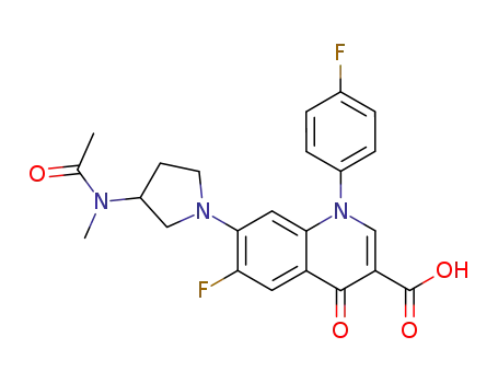 7-[3-(Acetyl-methyl-amino)-pyrrolidin-1-yl]-6-fluoro-1-(4-fluoro-phenyl)-4-oxo-1,4-dihydro-quinoline-3-carboxylic acid