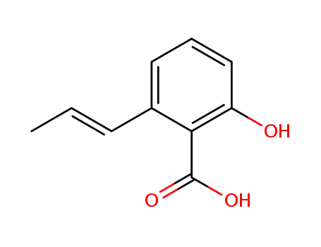 Benzoic acid, 2-hydroxy-6-(1-propenyl)-