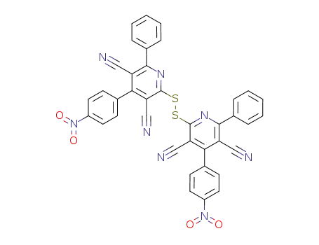 Molecular Structure of 86625-38-9 (3,5-Pyridinedicarbonitrile, 2,2'-dithiobis[4-(4-nitrophenyl)-6-phenyl-)
