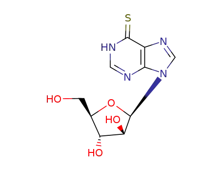 Molecular Structure of 892-49-9 (6-MERCAPTOPURINE ARABINOSIDE)