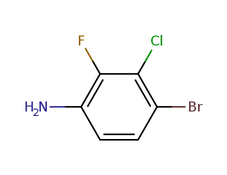 Molecular Structure of 115843-99-7 (4-BROMO-3-CHLORO-2-FLUOROANILINE)