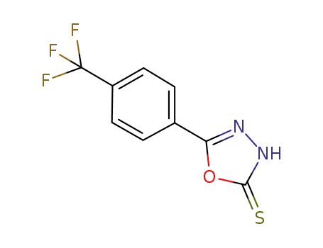 Molecular Structure of 389120-03-0 (5-[4-(TRIFLUOROMETHYL)PHENYL]-1,3,4-OXADIAZOLE-2-THIOL)