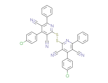 Molecular Structure of 86625-37-8 (3,5-Pyridinedicarbonitrile, 2,2'-dithiobis[4-(4-chlorophenyl)-6-phenyl-)