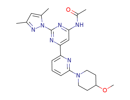 Acetamide, N-[2-(3,5-dimethyl-1H-pyrazol-1-yl)-6-[6-(4-methoxy-1-piperidinyl)-2-pyridinyl]-4-pyrimidinyl]-