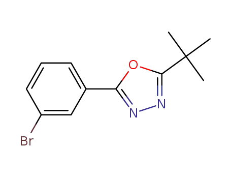 Molecular Structure of 957065-96-2 (2-(3-Bromophenyl)-5-(tert-butyl)-1,3,4-oxadiazole)