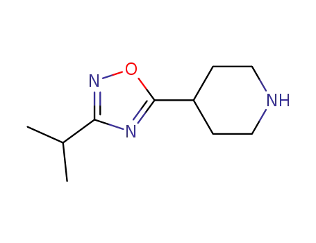 Molecular Structure of 733748-92-0 (4-(3-ISOPROPYL-1,2,4-OXADIAZOL-5-YL)PIPERIDINE)