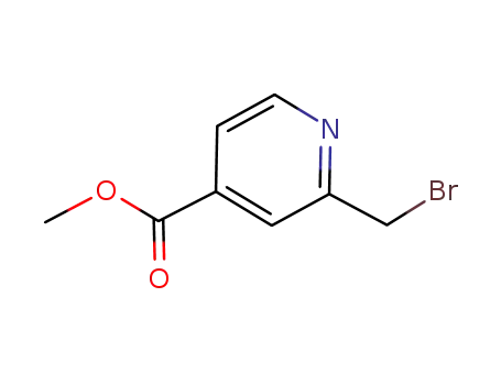 Molecular Structure of 914639-05-7 (4-PYRIDINECARBOXYLIC ACID, 2-(BROMOMETHYL)-, METHYL ESTER)