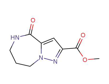 Molecular Structure of 163213-38-5 (METHYL 4-OXO-5,6,7,8-TETRAHYDRO-4H-PYRAZOLO[1,5-A][1,4]DIAZEPINE-2-CARBOXYLATE)