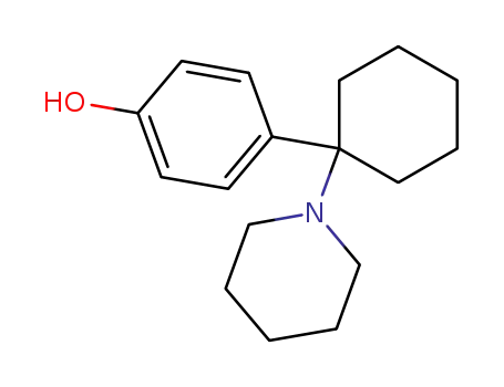 Molecular Structure of 66568-88-5 (Phenol, 4-[1-(1-piperidinyl)cyclohexyl]-)