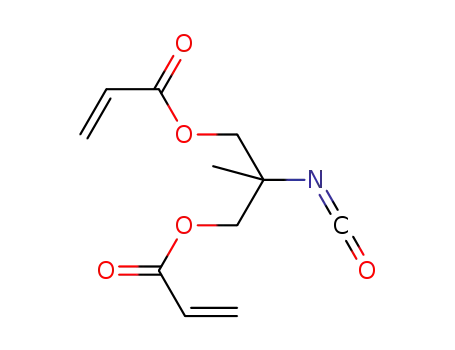 Molecular Structure of 886577-76-0 (2-isocyanato-2-methylpropane-1,3-diyl diacrylate)