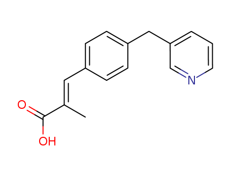 75987-08-5,2-methyl-3-(4-(3-pyridinylmethyl)phenyl)-2-propenoic acid,2-Propenoicacid, 2-methyl-3-[4-(3-pyridinylmethyl)phenyl]-, (E)-;(E)-3-[4-(3-Pyridylmethyl)phenyl]methacrylic acid; OKY 1580