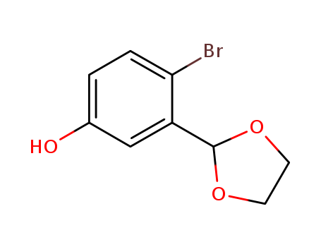 1160182-44-4,4-bromo-3-(1,3-dioxolan-2-yl)phenol,4-bromo-3-(1,3-dioxolan-2-yl)phenol