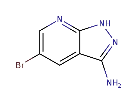 Molecular Structure of 405224-24-0 (5-BROMO-1H-PYRAZOLO[3,4-B]PYRIDIN-3-YLAMINE)