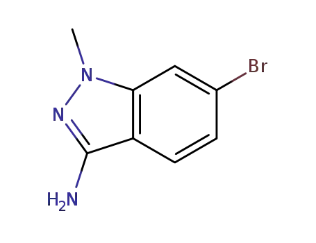 Molecular Structure of 1214899-85-0 (6-Bromo-1-methyl-1H-indazol-3-amine)